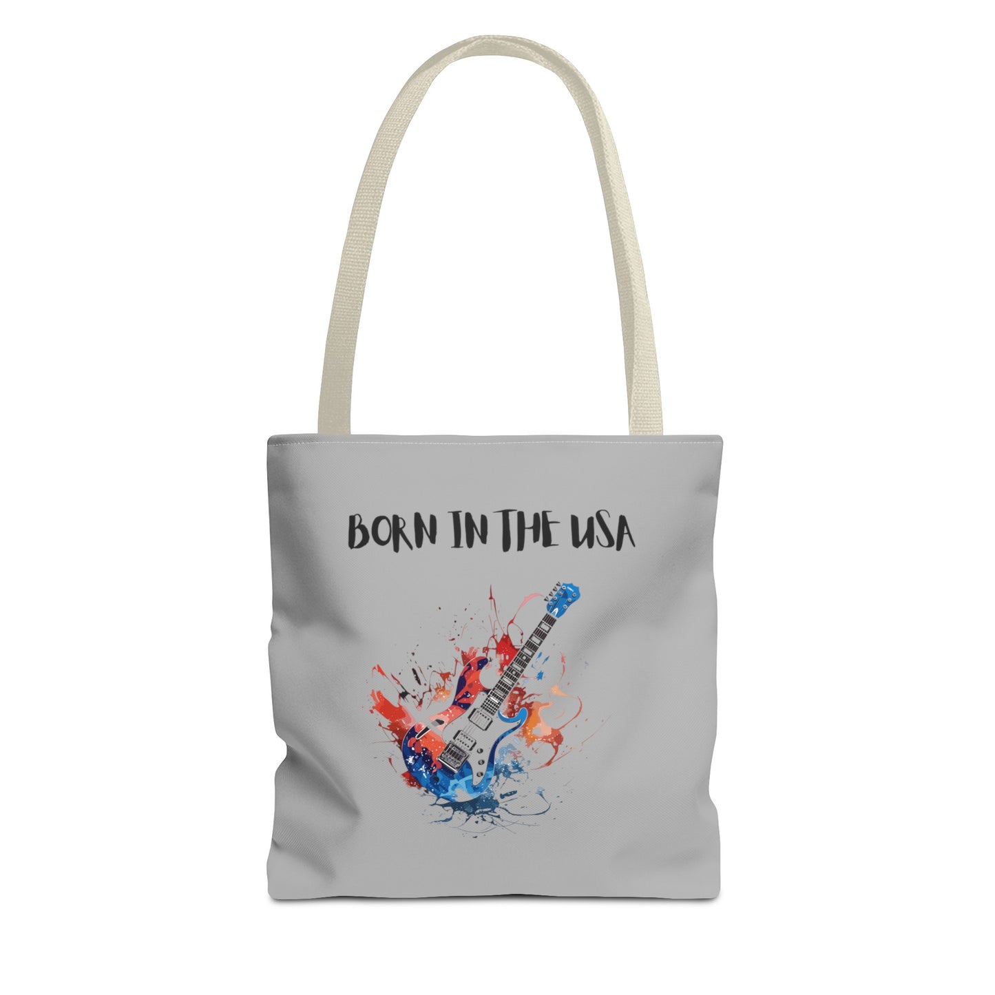 Born In The USA Guitar. Gray Tote Bag