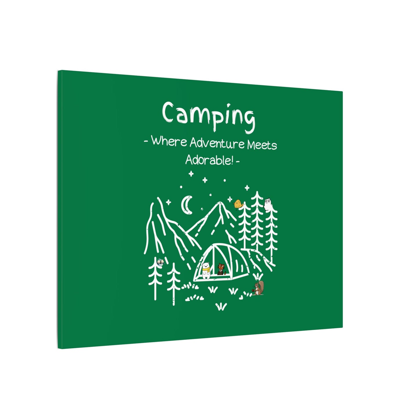 Camping. Where Adventure Meets Cuteness. Canvas Gallery Wraps