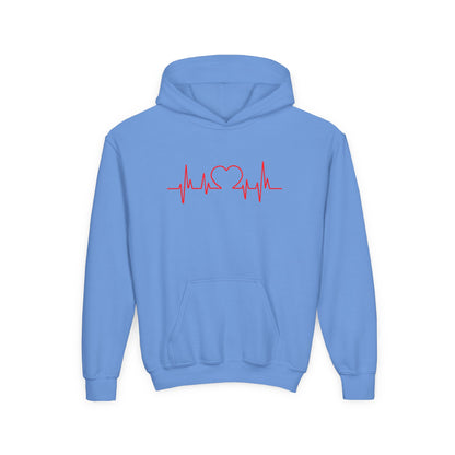 Heartbeat Love Youth Hoodie - Cozy Sweatshirt for Kids