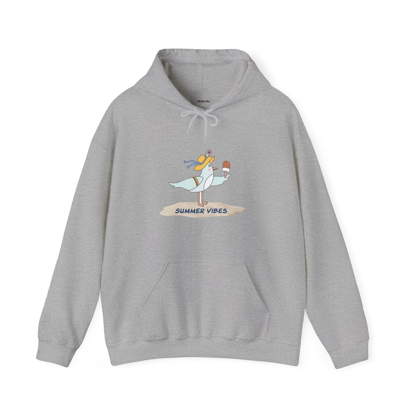 Regal Seagull Summer Vibes. Unisex Hooded Sweatshirt.
