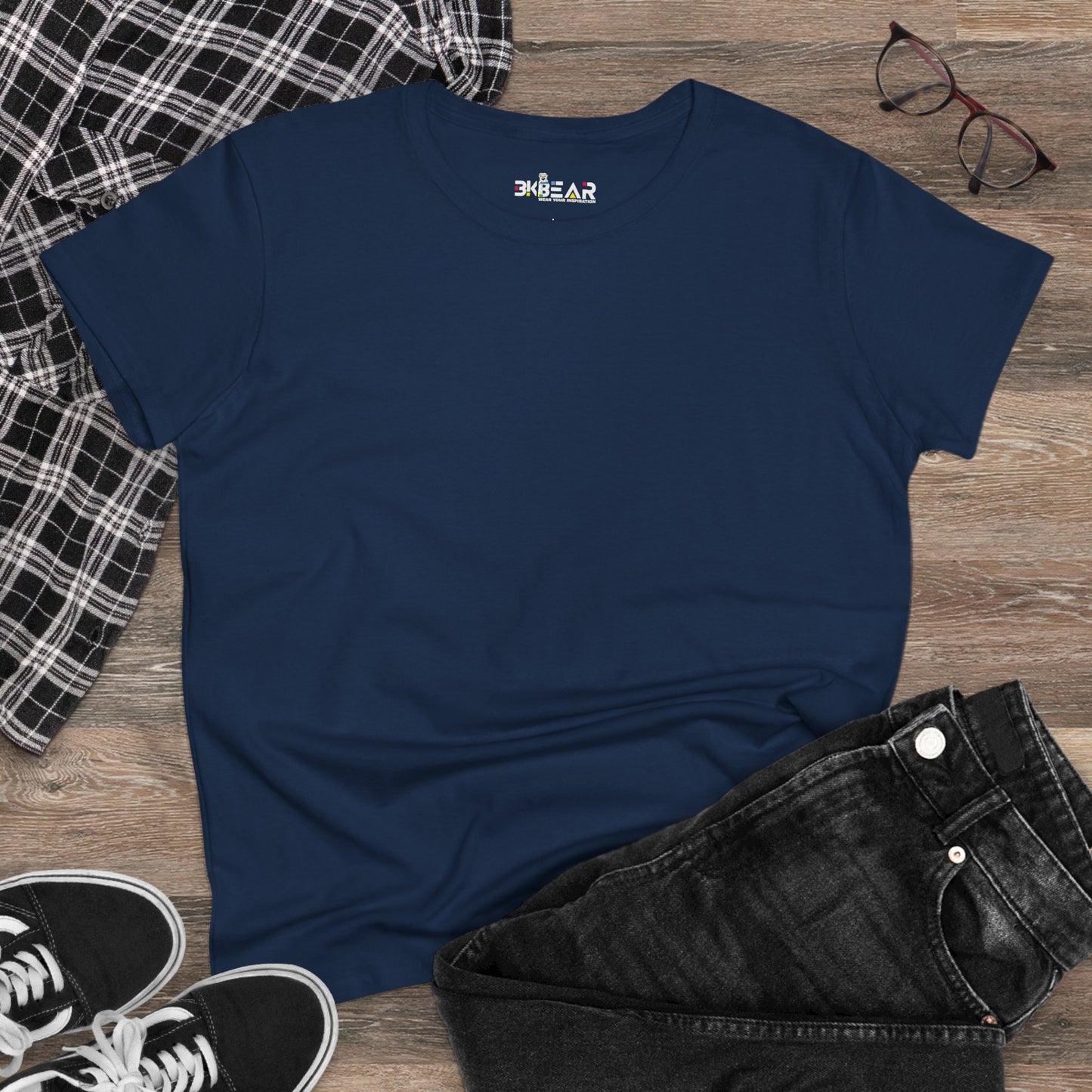 Solid Azalea. Women's Midweight Cotton Tee