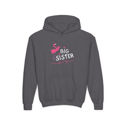 Big Sister Cute Pelican Design - Girls Youth Hoodie