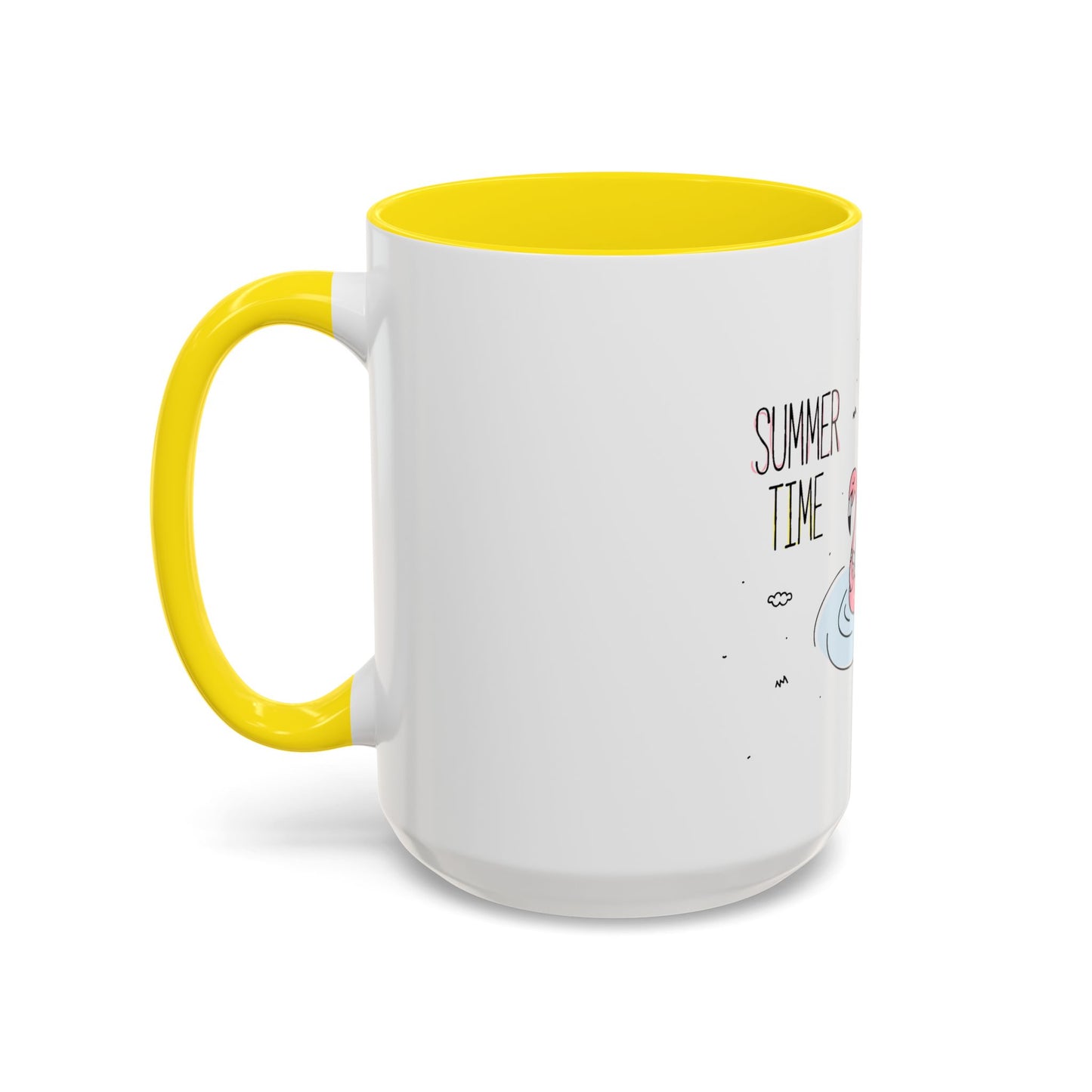 Jingles The Summertime Cat. Accent Coffee Mug, 11oz