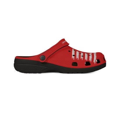American Flag Dog Rubber Clogs For Men-Red