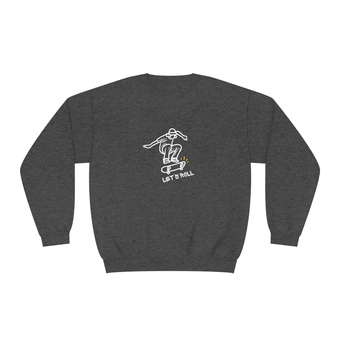 Let's Roll Skateboarder. Unisex NuBlend® Crewneck Sweatshirt