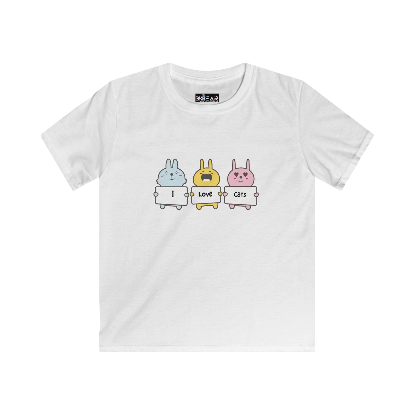 I Love Cats. Kids Softstyle Tee