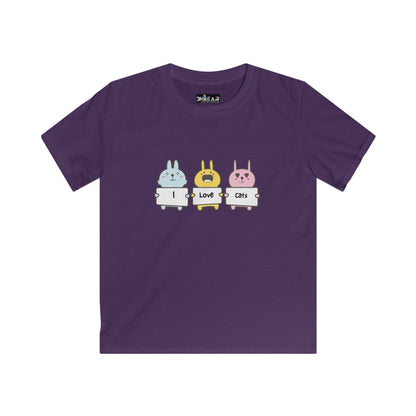 I Love Cats. Kids Softstyle Tee