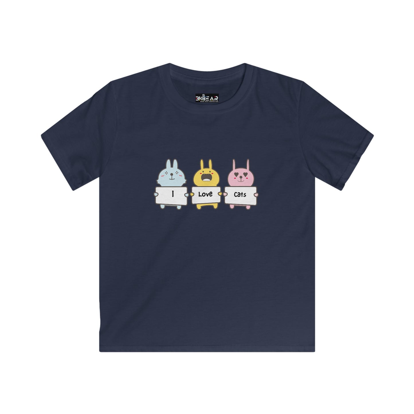 I Love Cats. Kids Softstyle Tee