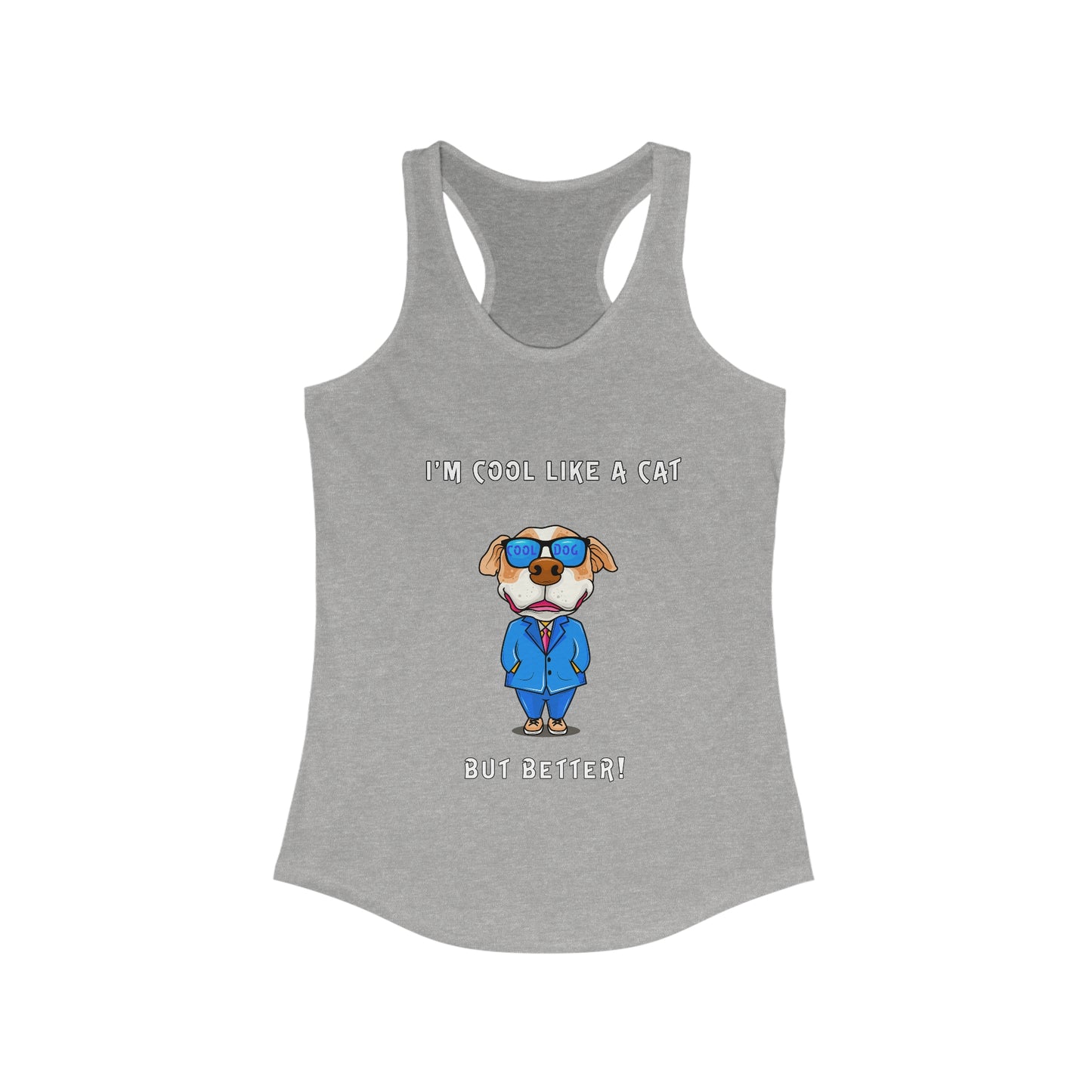 Chuck The Cool Dog. Women's Ideal Racerback Tank