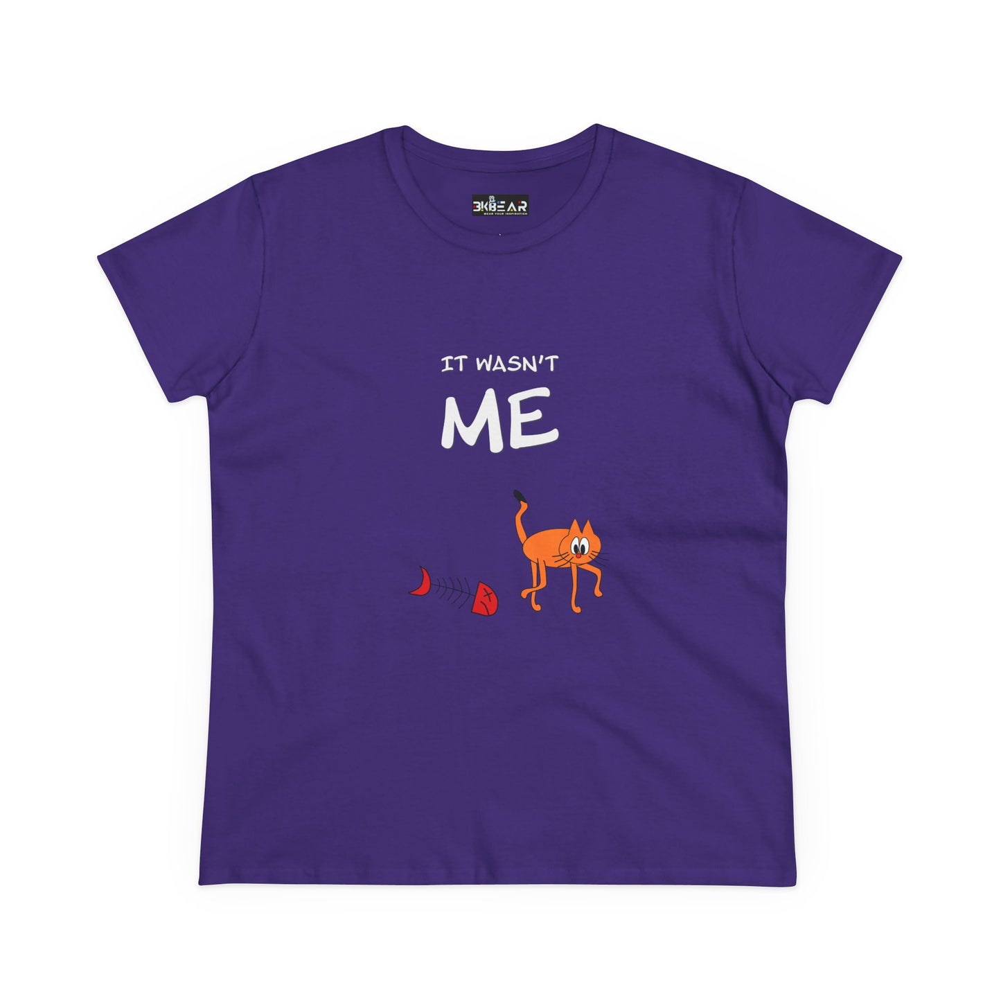 Leo The Cat Didn't Do It. Women's Midweight Cotton Tee