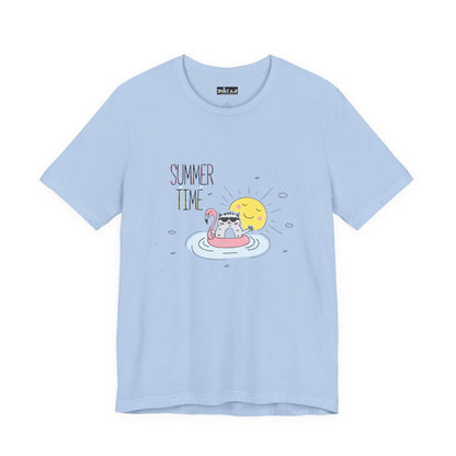 Jingles The Summertime Cat.  Women's Unisex Jersey Short Sleeve Tee