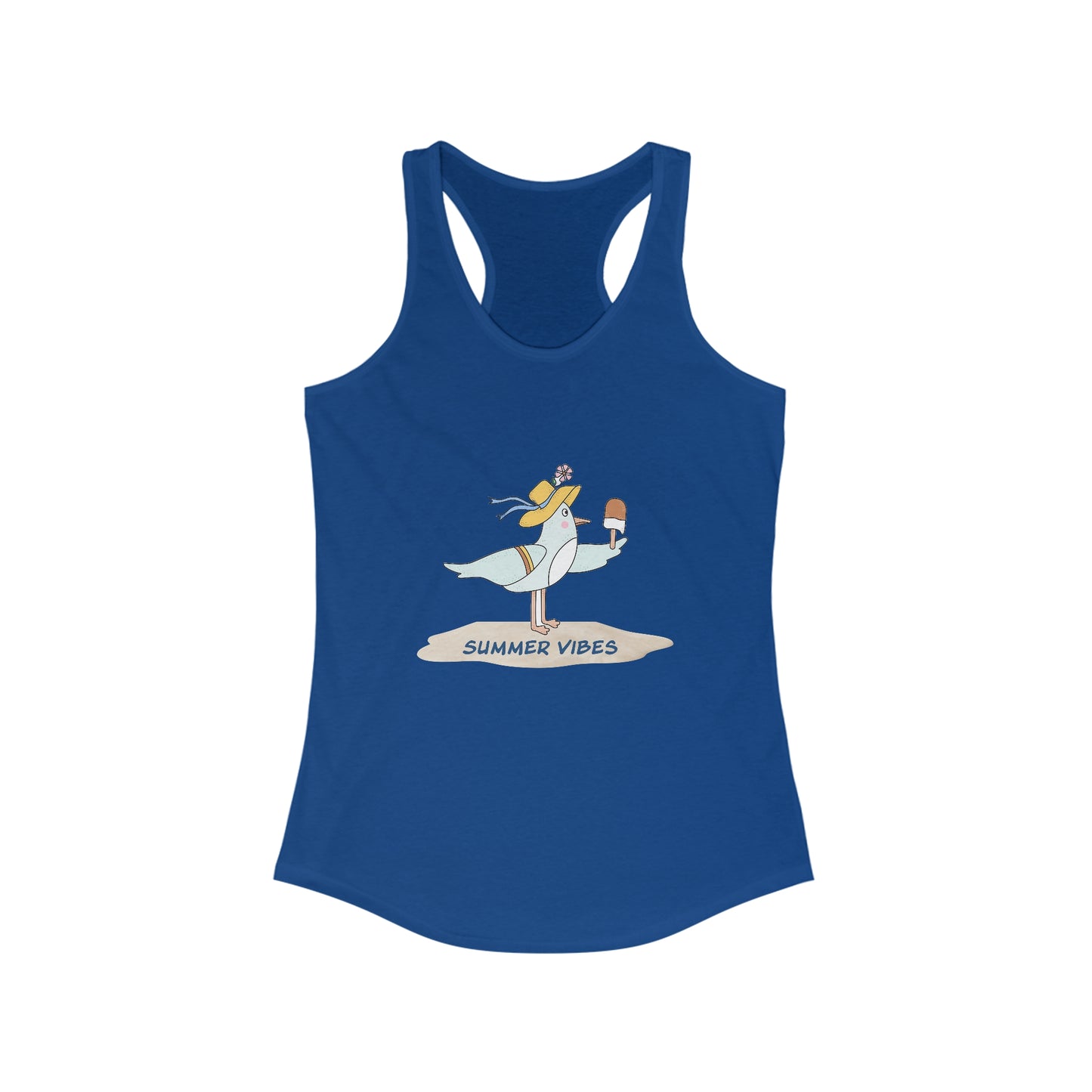 Regal Seagull Summer Vibes. Women's Ideal Racerback Tank