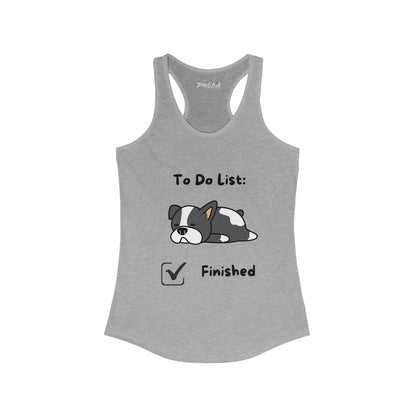 To Do List Finished. Women's Ideal Racerback Tank
