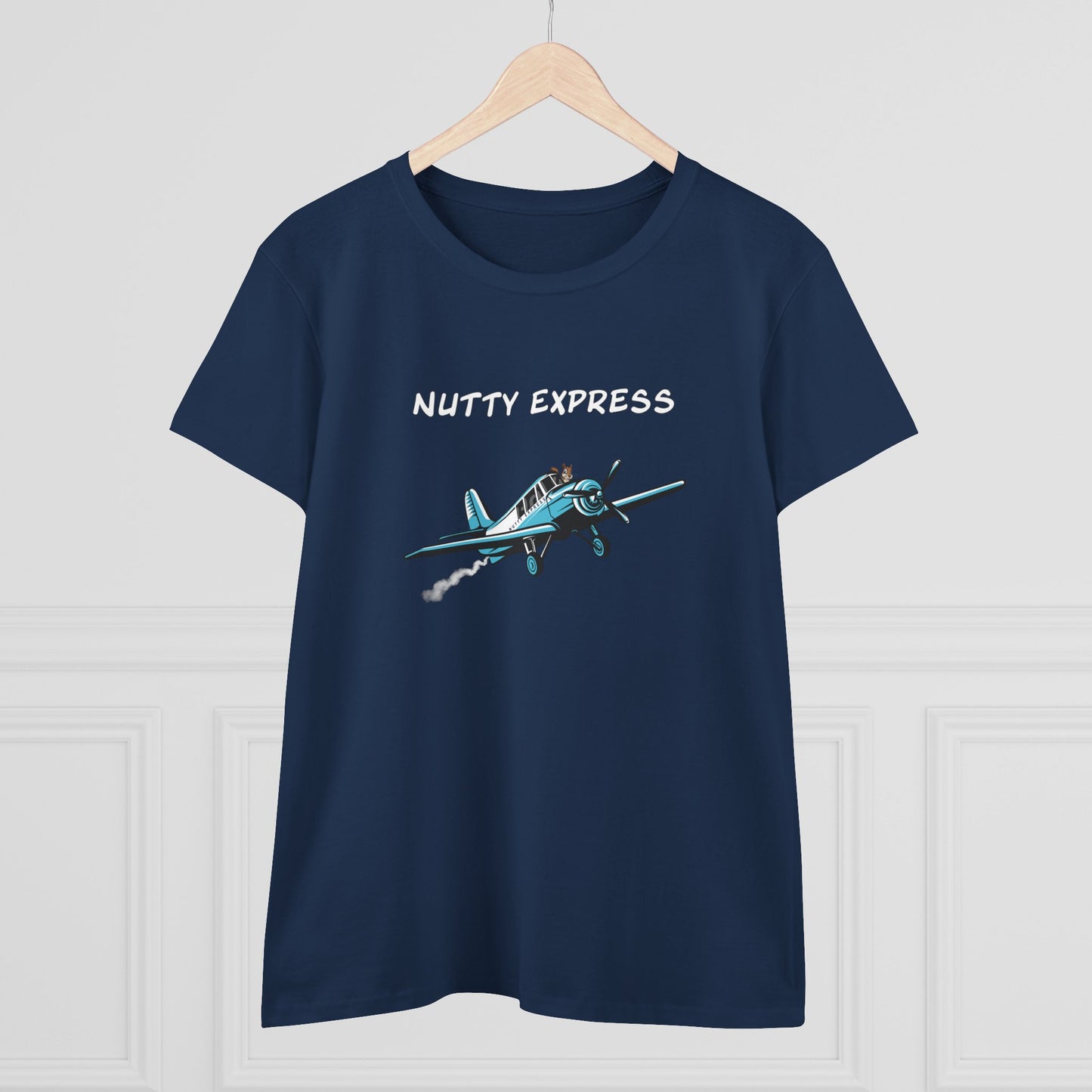 Nutty's Express Delivery. Always On-Time.. Women's Midweight Cotton Tee