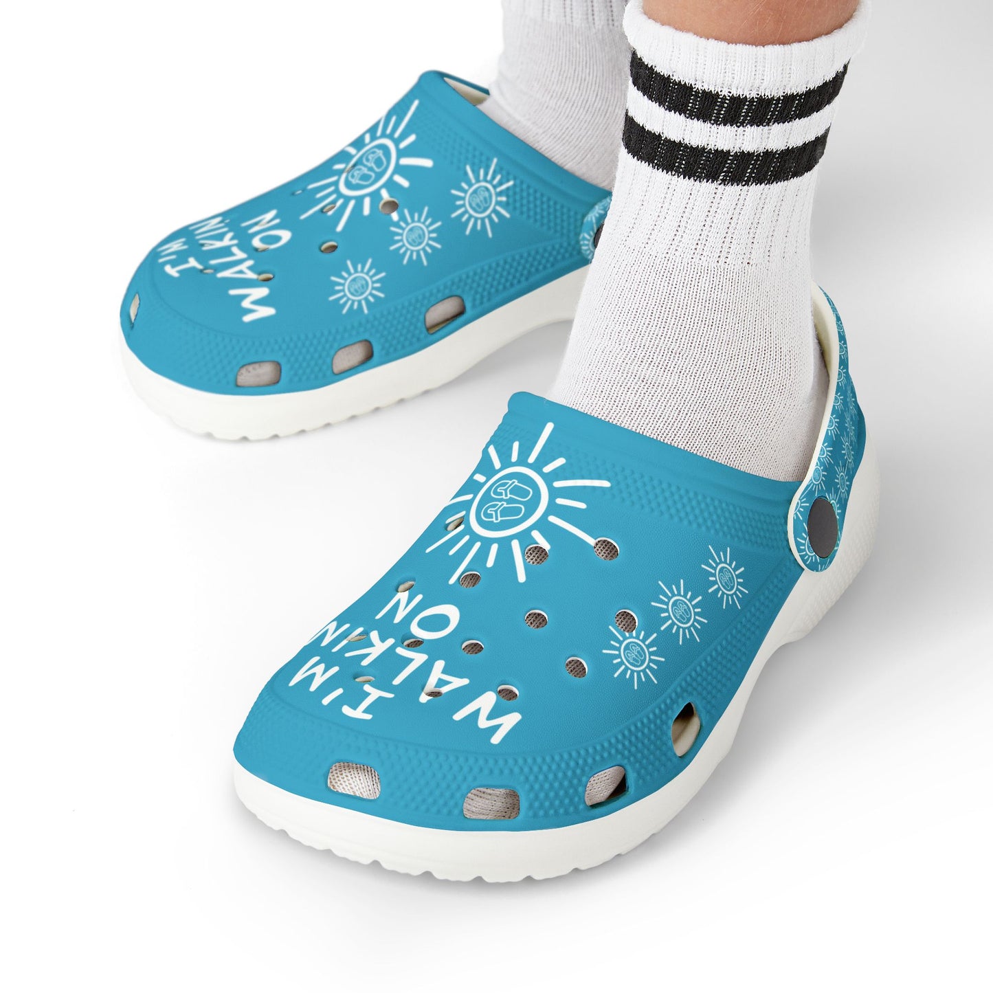 I'm Walking On Sunshine Rubber Clogs for Girls