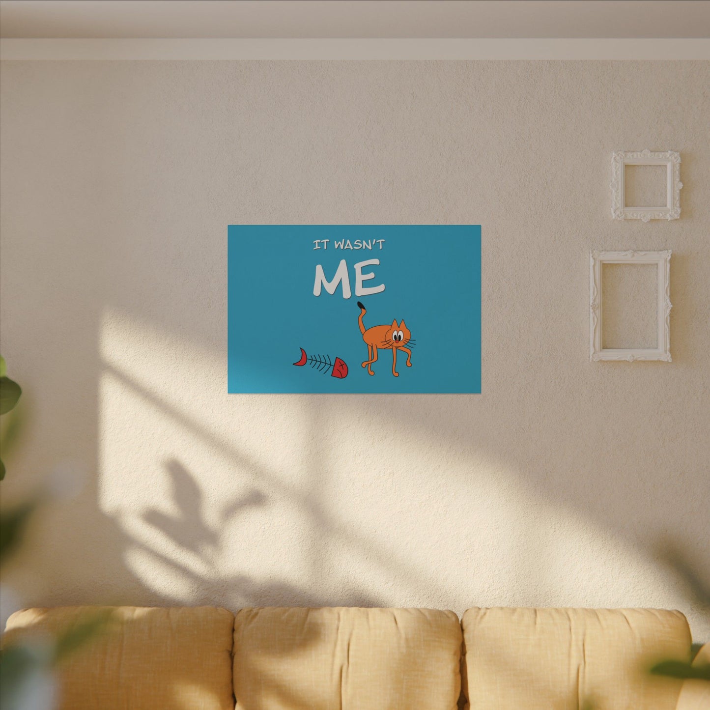 Leo The Cat Didn't Do It. Canvas Gallery Wraps