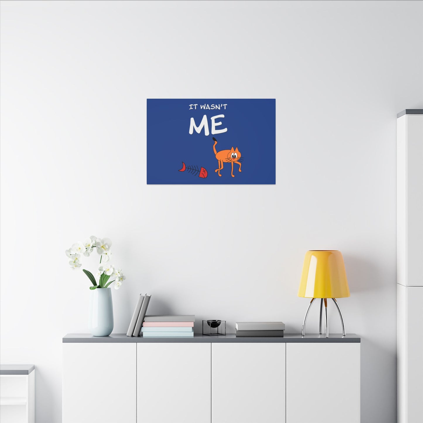 Canvas Print - Funny Cat Leo Saying 'It Wasn't Me'