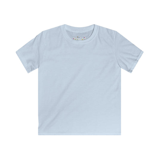 Solid Light Blue. Kids Softstyle Tee