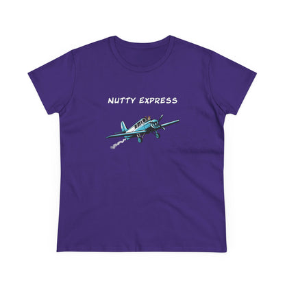Nutty's Express Delivery. Always On-Time.. Women's Midweight Cotton Tee