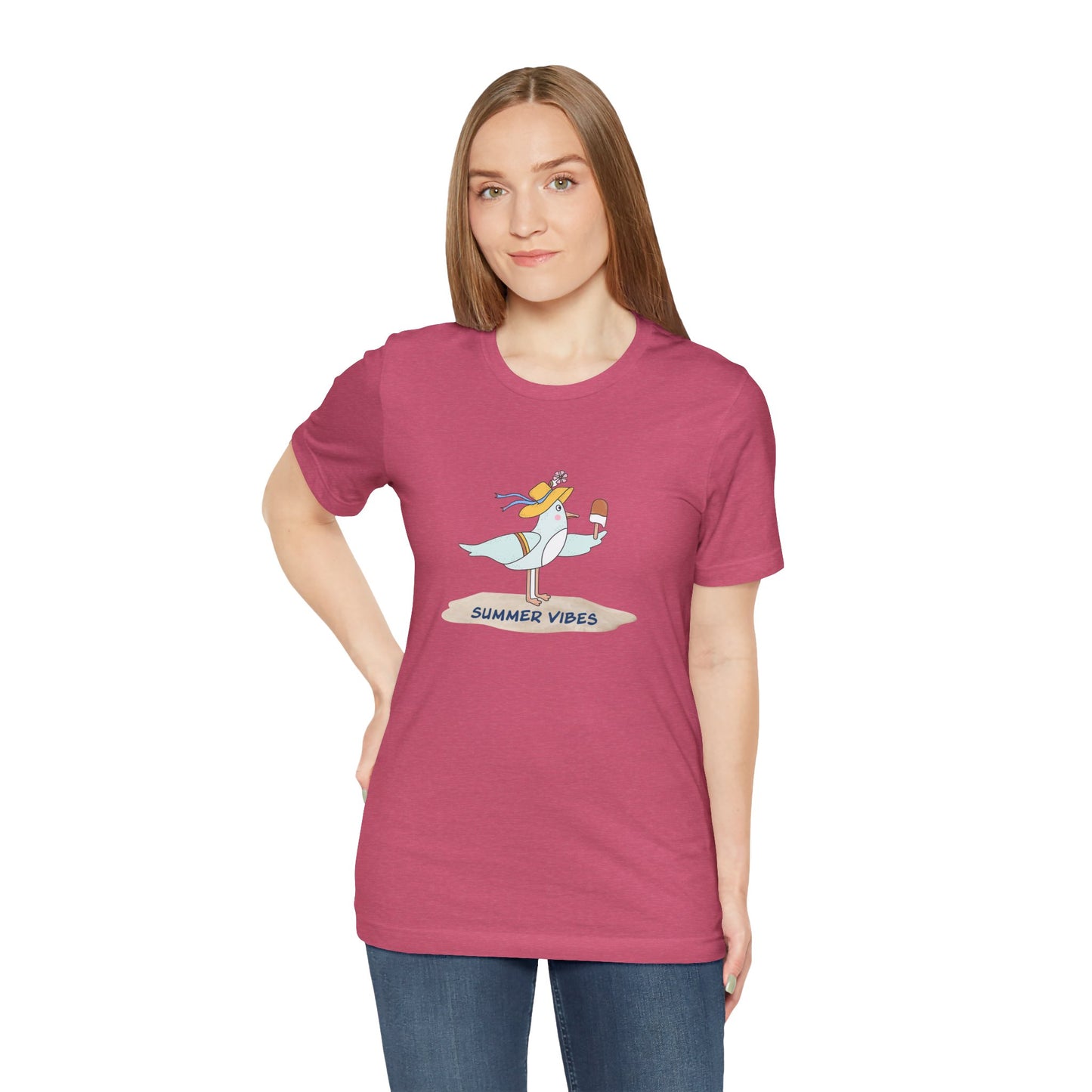 Regal Seagull Summer Vibes. Unisex Jersey Short Sleeve Tee