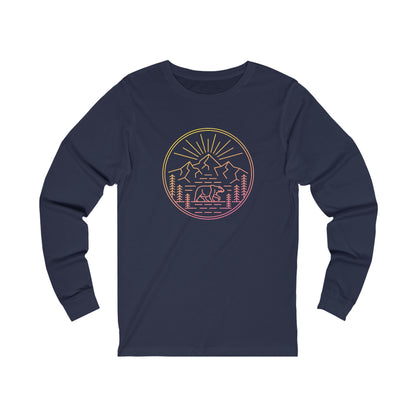 Explore The Outdoors. Unisex Jersey Long Sleeve Tee