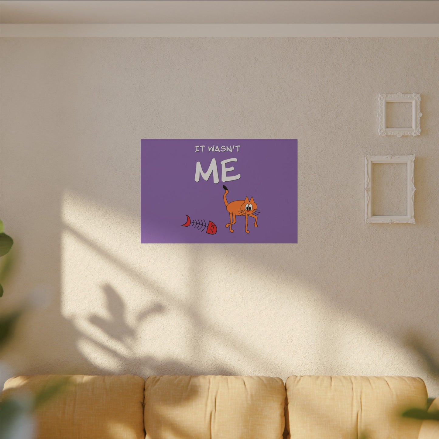 Canvas Print - Funny Cat Leo Saying 'It Wasn't Me'