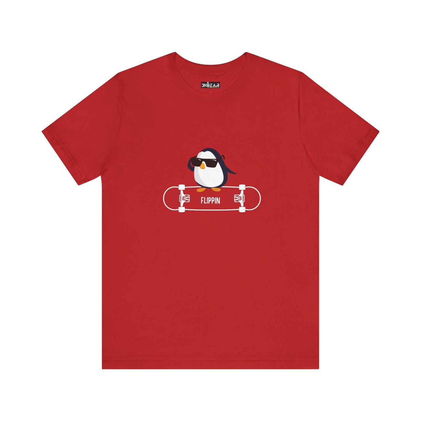 Adélie The Flippin Penguin. Unisex Jersey Short Sleeve Tee