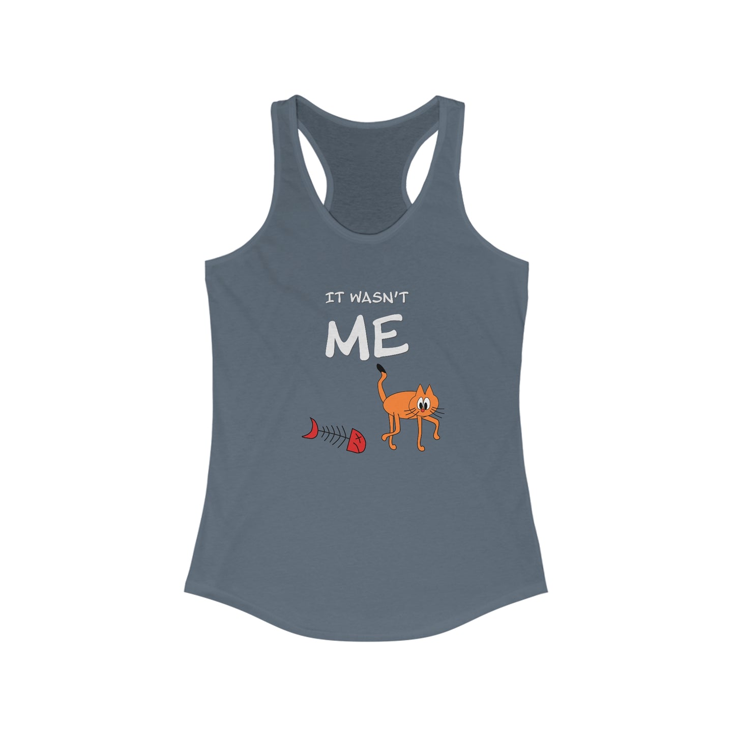 Leo The Cat Didn't Do It. Women's Ideal Racerback Tank