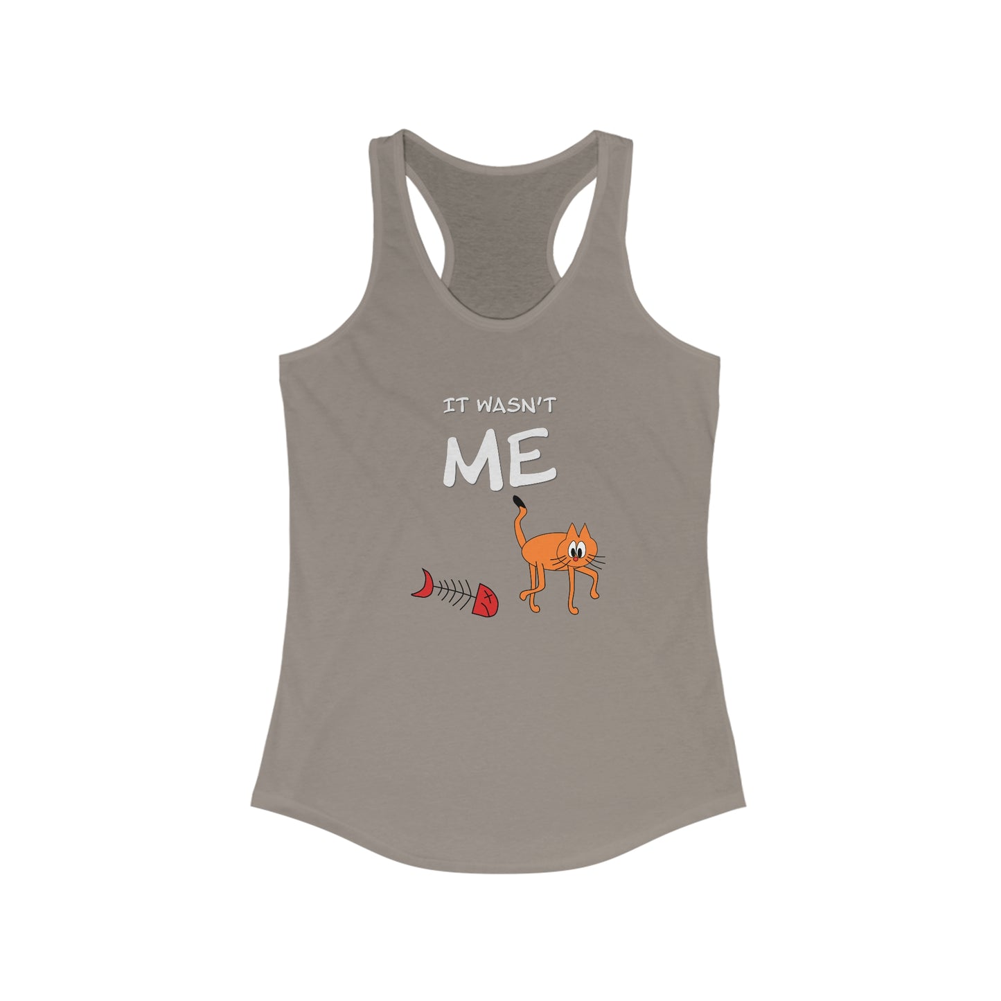 Leo The Cat Didn't Do It. Women's Ideal Racerback Tank