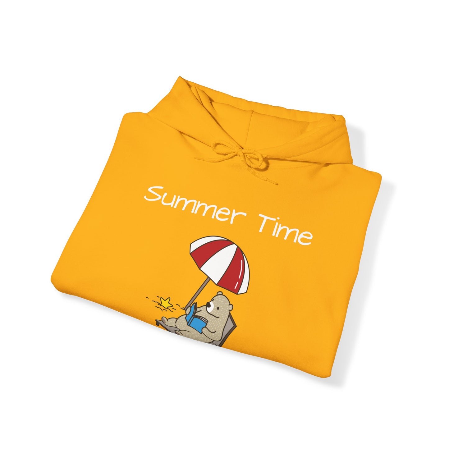 Summertime. Bear. Unisex Hooded Sweatshirt.