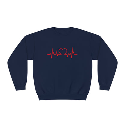 I Love You Heart Beat. Unisex NuBlend® Crewneck Sweatshirt