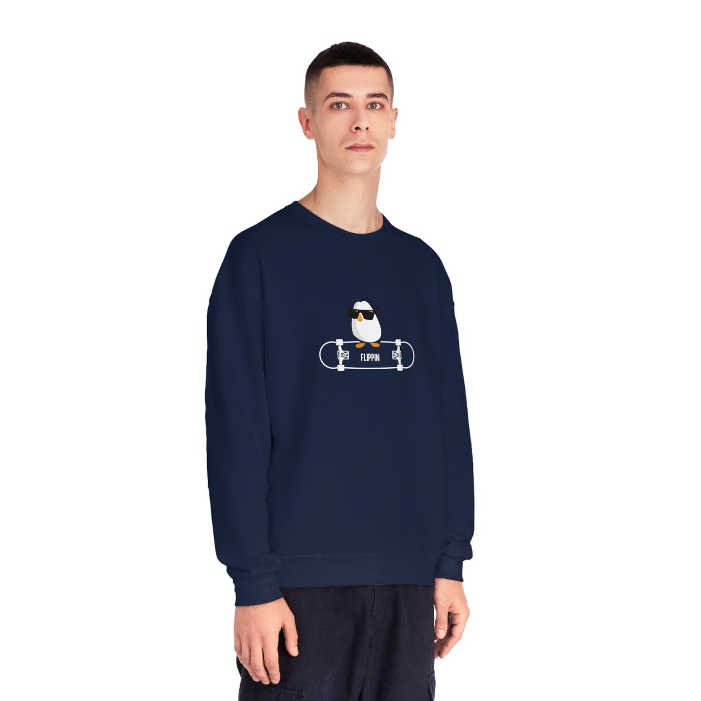 Adélie The Flippin Penguin. Unisex NuBlend® Crewneck Sweatshirt