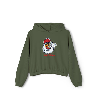 Chillin Chicken. Women's Cinched Bottom Hoodie