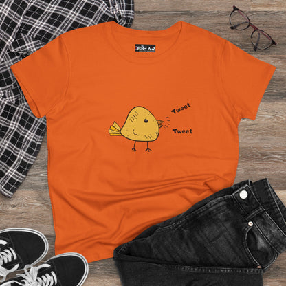 Tweet. Tweet. Women's Midweight Cotton Tee