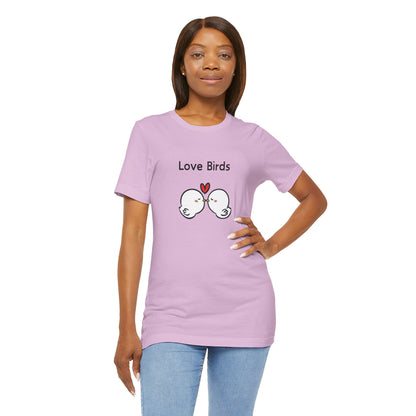 Love Birds Boyfriend T Graphic. Unisex Jersey Short Sleeve Tee