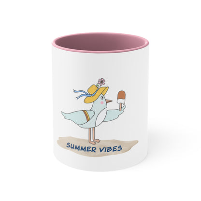 Regal Seagull Summer Vibes. Accent Coffee Mug, 11oz