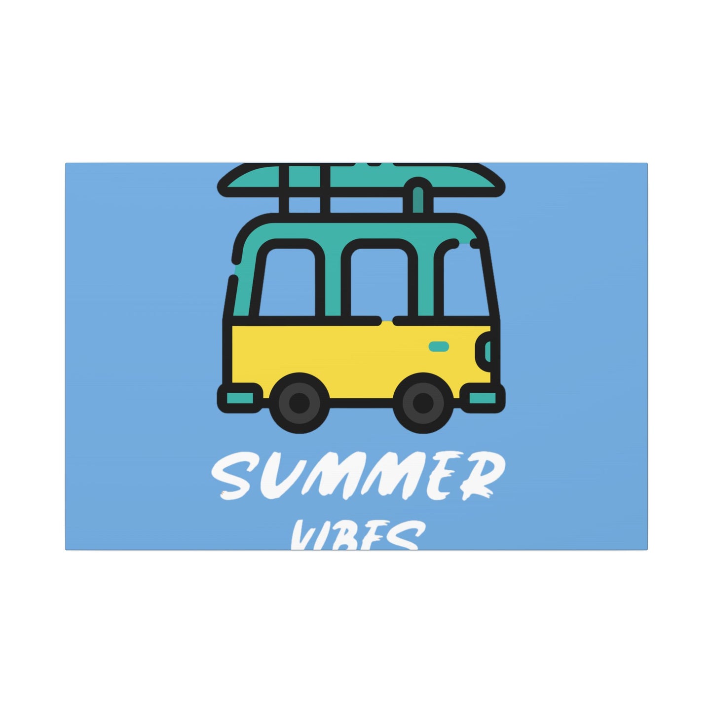 Summer Vibes Canoe on Van. Canvas Gallery Wraps