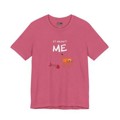 Leo The Cat Didn't Do It. Unisex Jersey Short Sleeve Tee