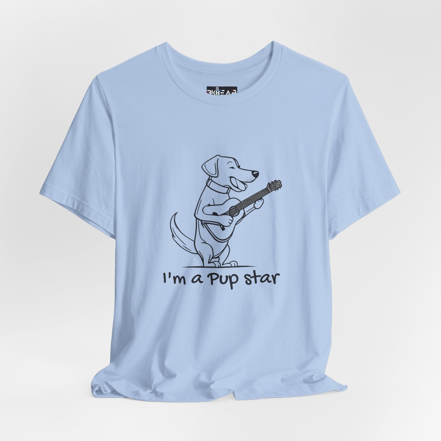 Dog With a Guitar. I'm a Pup Star. Unisex Jersey Short Sleeve Tee