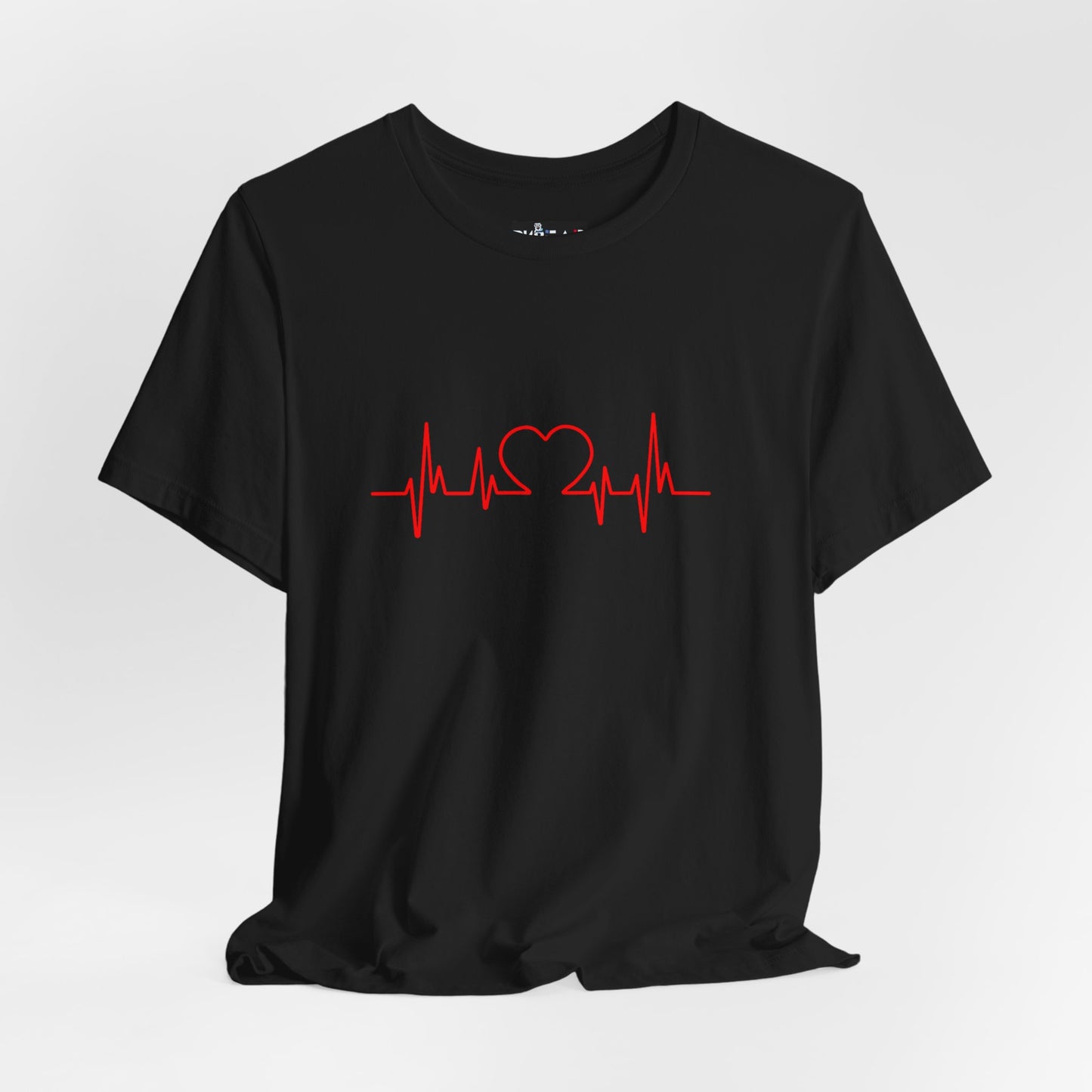 I Love You Heart Beat. Unisex Jersey Short Sleeve Tee