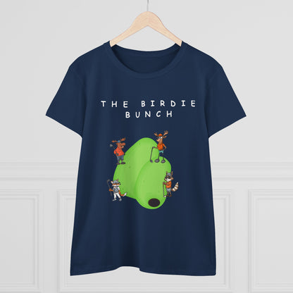 The Birdie Bunch.  Midweight Women's Cotton Tee.