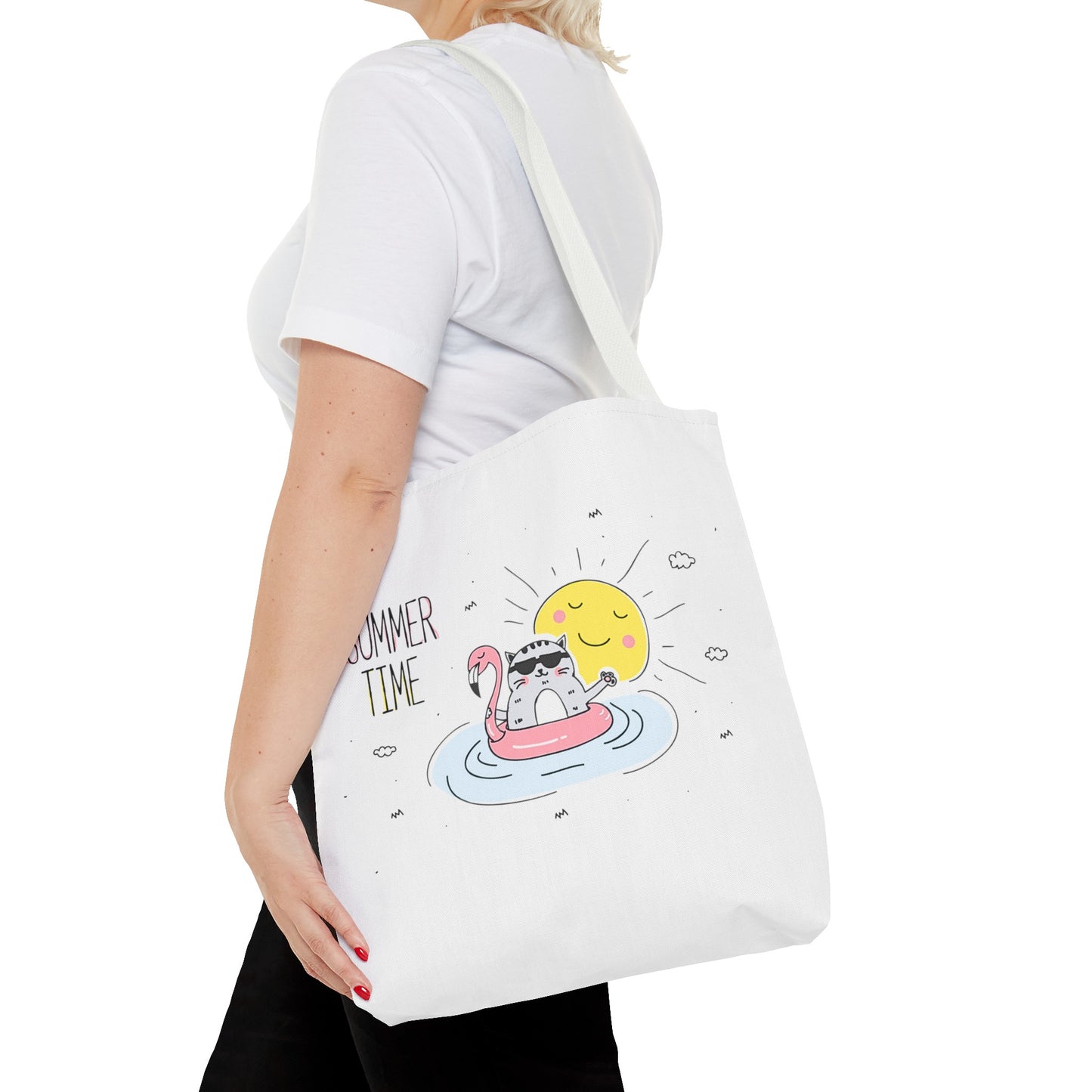 Jingles The Summertime Cat. Tote Bag (AOP)