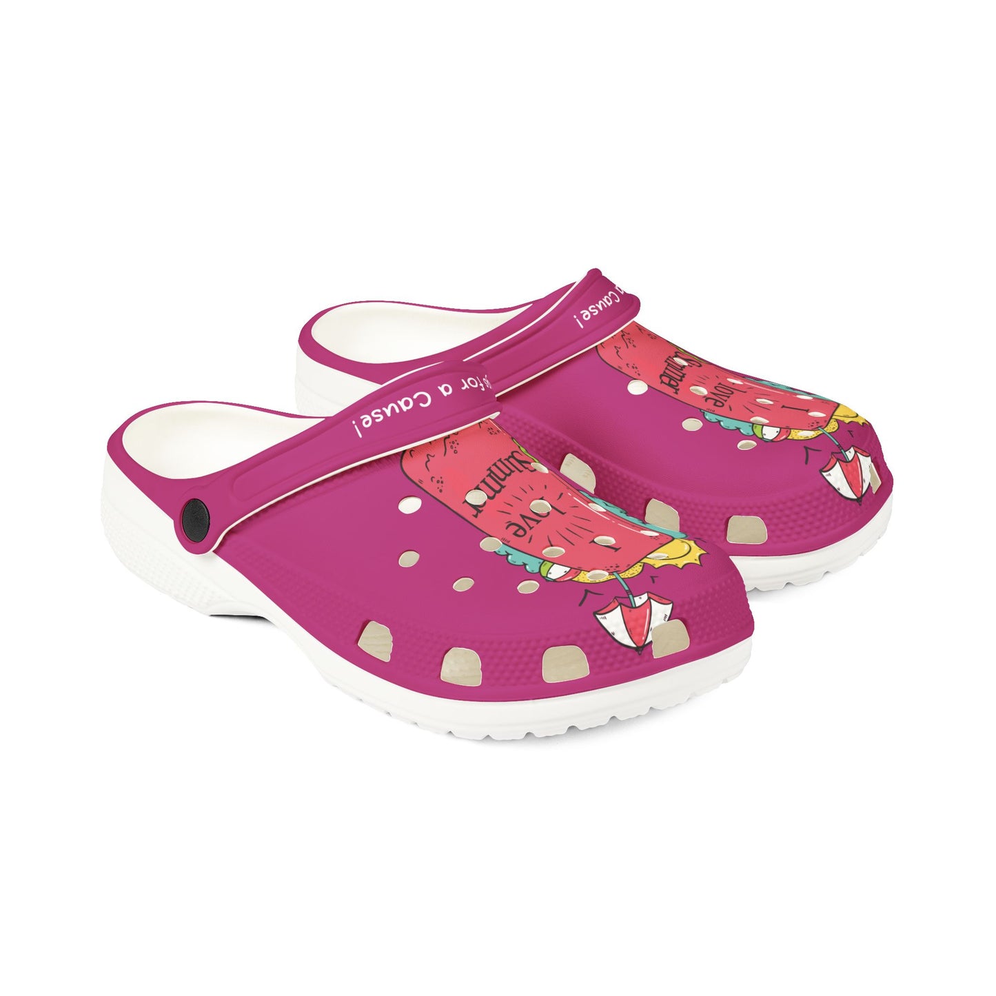 Summer Fun-Pink Rubber Clog - Fun Summer Vibe.