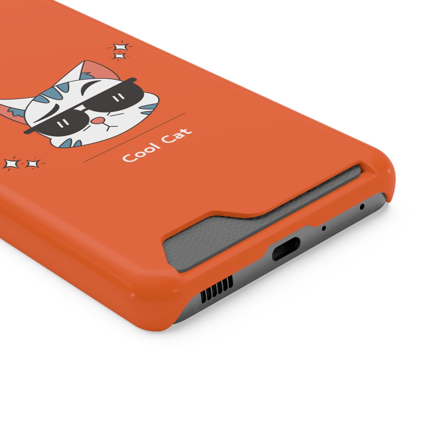 Cool Cat. Phone Case With Card Holder