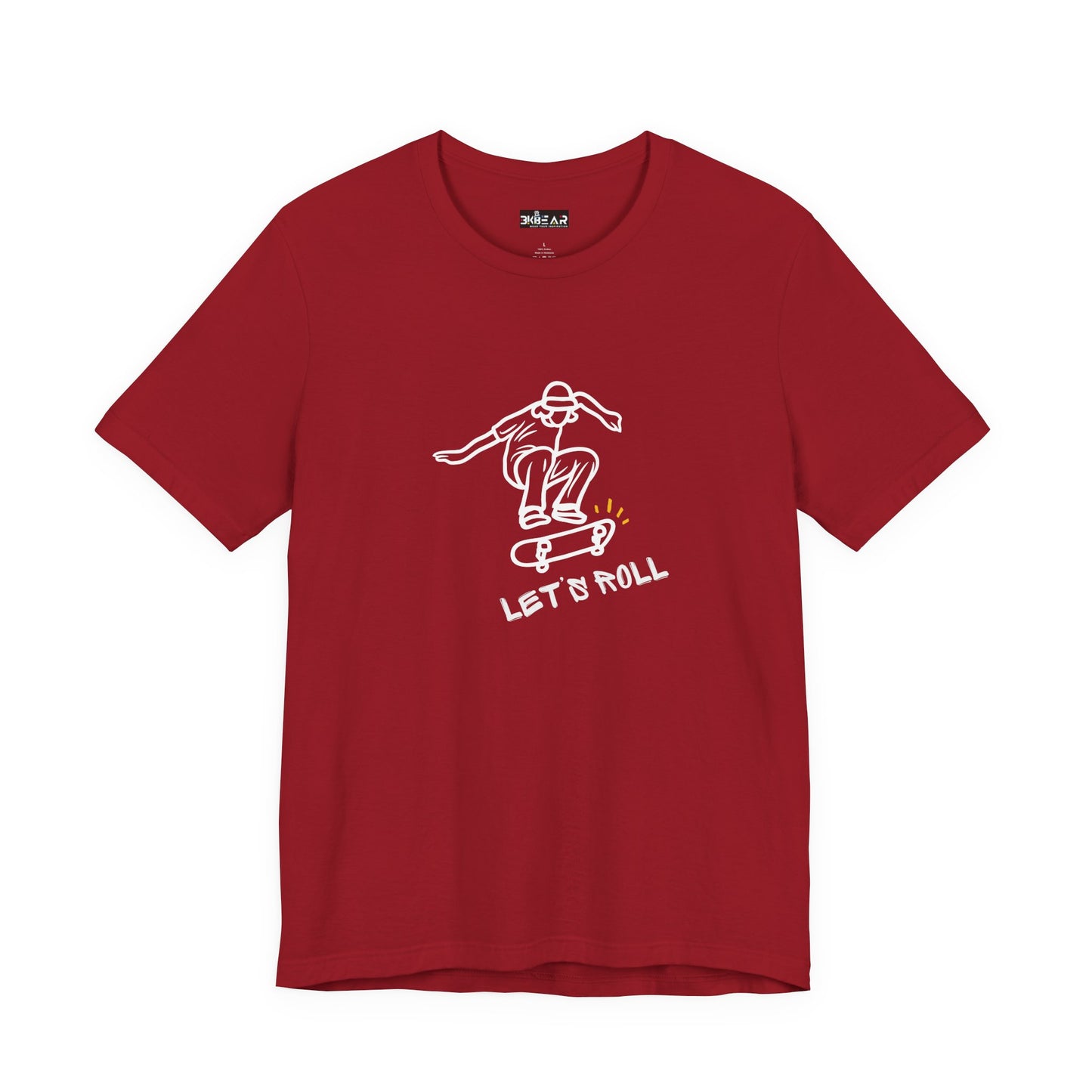 Let's Roll Skateboarder. Unisex Jersey Short Sleeve Tee