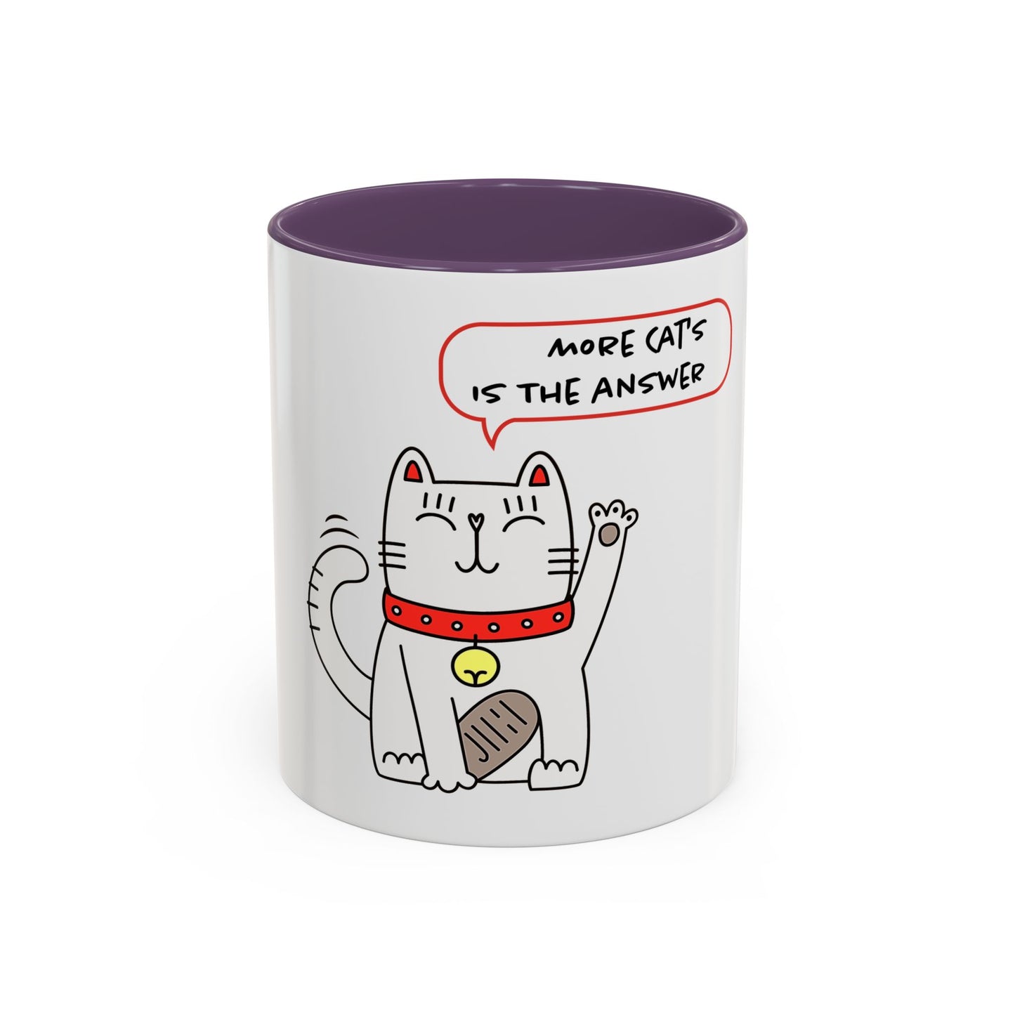 Oliver Says More Cats Is The Answer. Accent Coffee Mug, 11oz