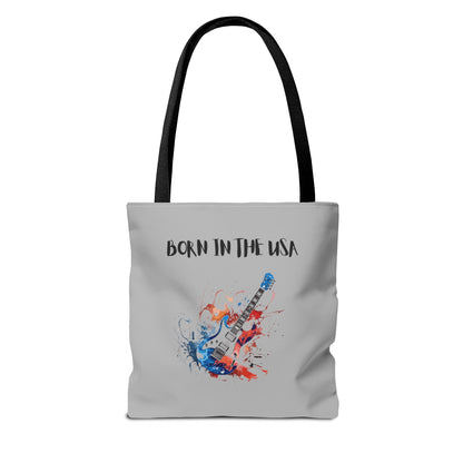 Born In The USA Guitar. Gray Tote Bag