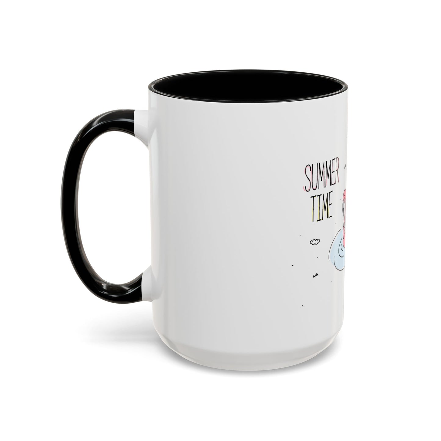 Jingles The Summertime Cat. Accent Coffee Mug, 11oz
