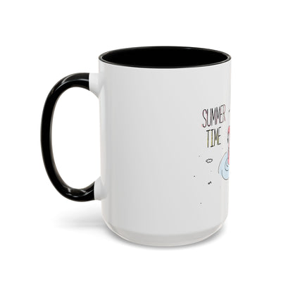 Jingles The Summertime Cat. Accent Coffee Mug, 11oz