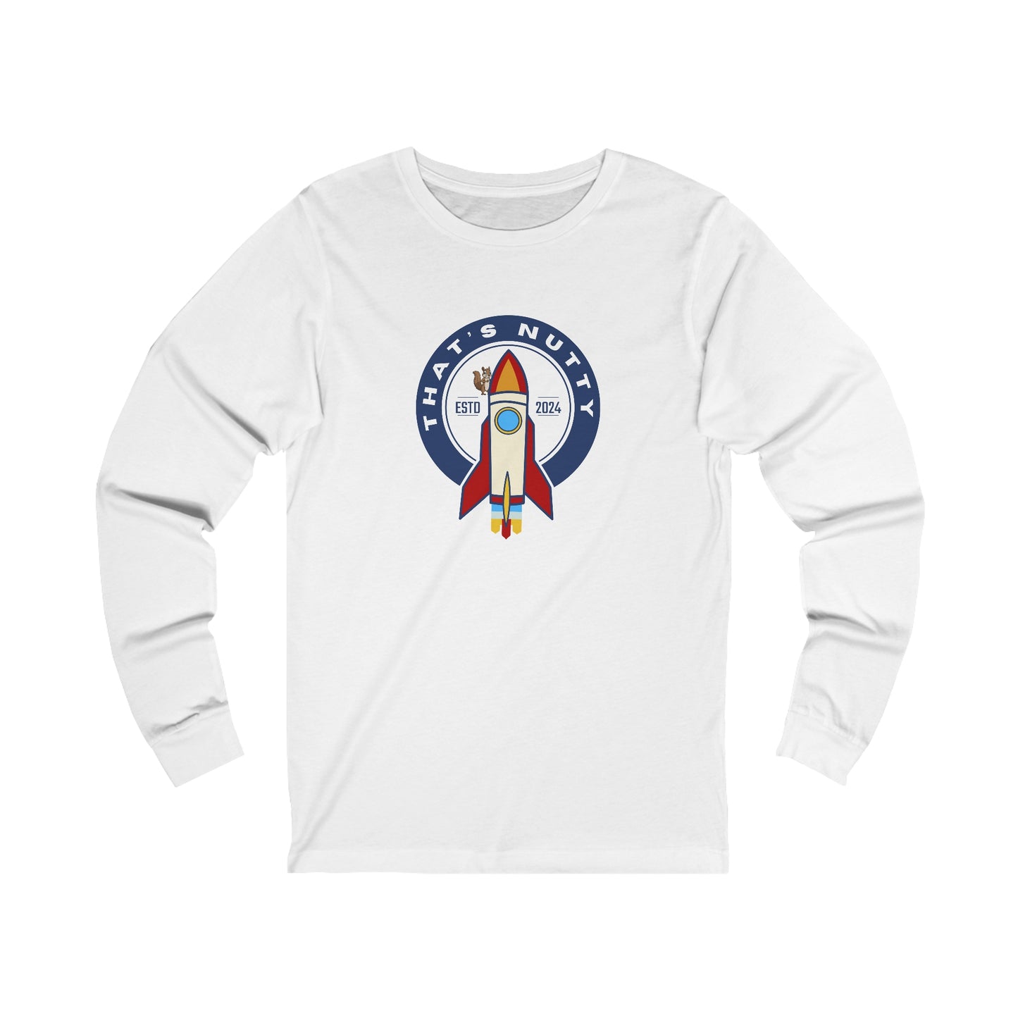 That's Nutty On A Rocket Ship. Unisex Jersey Long Sleeve Tee